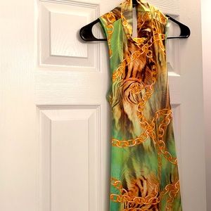 Shein fitted bodycon maxi dress animal print dress